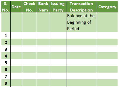 Checkbook Register Format 6