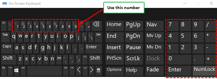 Onscreen keyboard