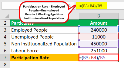 Participation Rate Formula Example 2.2