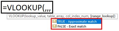 VLOOKUP True-False