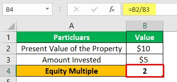 Equity Multiple Example 1