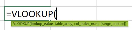 Vlookup Formula