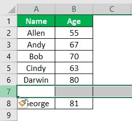 Insert Shortcut in excel Intro - Step 2