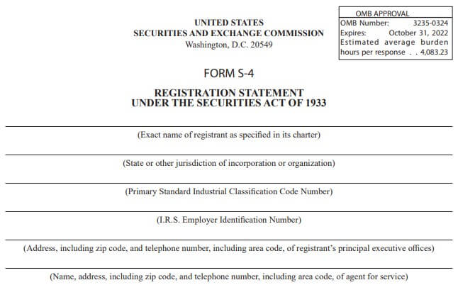 Form S4 sample