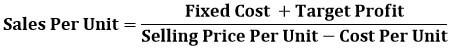 Target Profit Formula 1-1