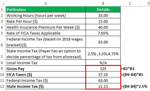 Take Home Pay Example 1