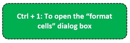 Open “Format Cells” Dialog Box