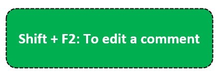 excel shortcut “Shift+F2”