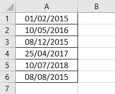 column A was aligned