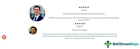 students say about the Surgent CMA review course