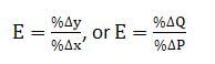 Elasticity Coefficient Formula