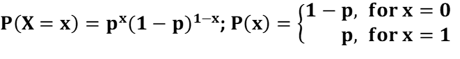 Bernoulli Distribution formula