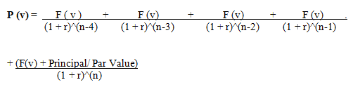 Bond valuation Formula