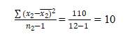 Variance sample