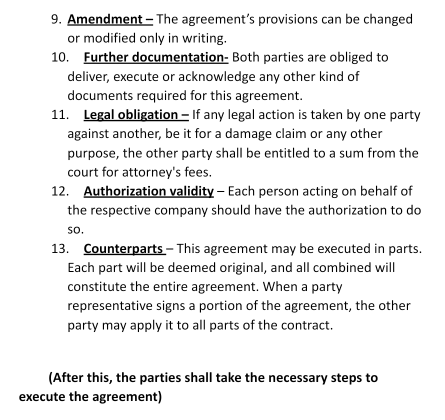 Standstill Agreement Template