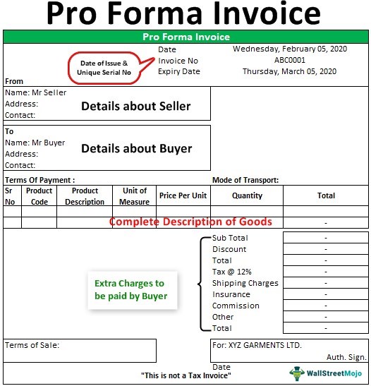 Pro-Forma-Invoice-Statement Template