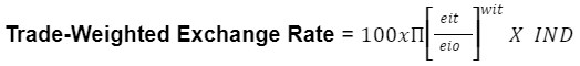 Trade-Weighted Exchange Rate Formula