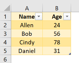 Excel Alternate Row Color Example - 2