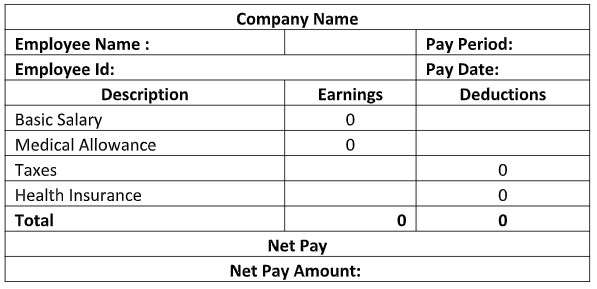 Template for Pay-Stub
