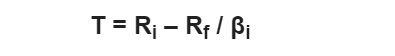 Treynor ratio formula is given as