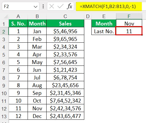 XMATCH Reverse Search Example 3-2