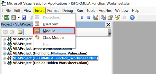 IsFormula function in VBA step 2