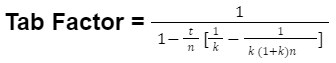 TAB Factor Formula