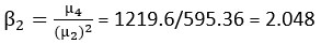 coefficient of kurtosis Example 1-3