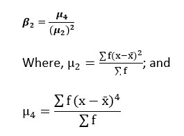 coefficient of kurtosis formula