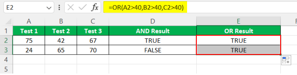 Match Multiple Criteria Excel - Example 3 - OR Autofill
