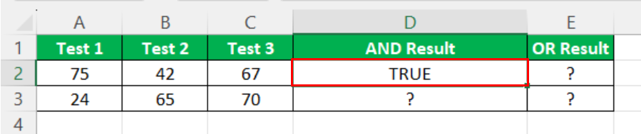 Match Multiple Criteria Excel - Example 3 - And Result