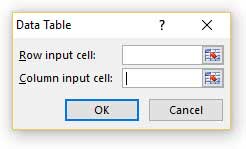 Data Table Dialog Box