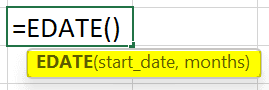 EDATE formula