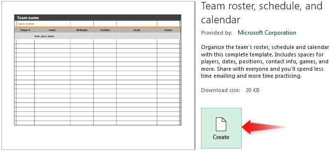 Excel Roster Online Template Method 1-3