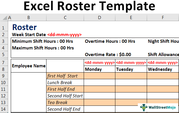 Excel Roster Template