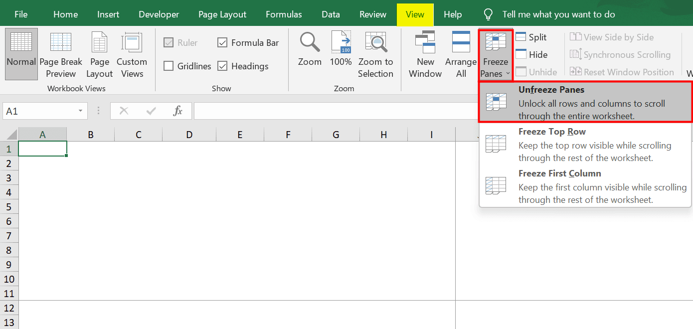 Freeze Cells in Excel FAQ