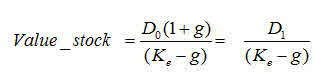 Gordon Growth Formula