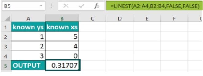 LINEST Excel Function