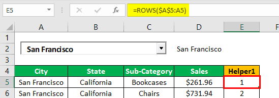 Search Box in Excel