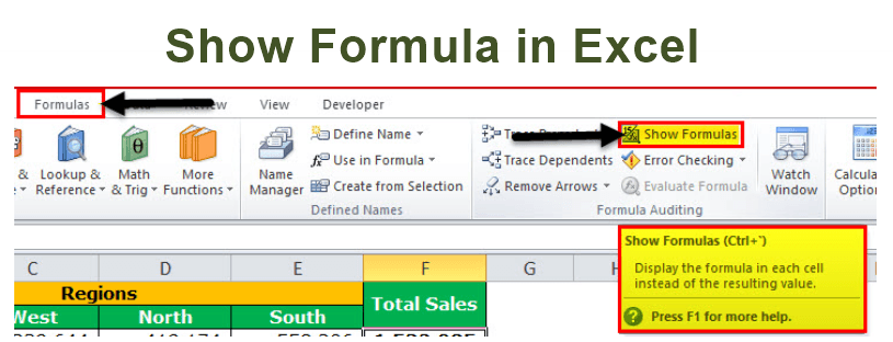 Show Formula in Excel