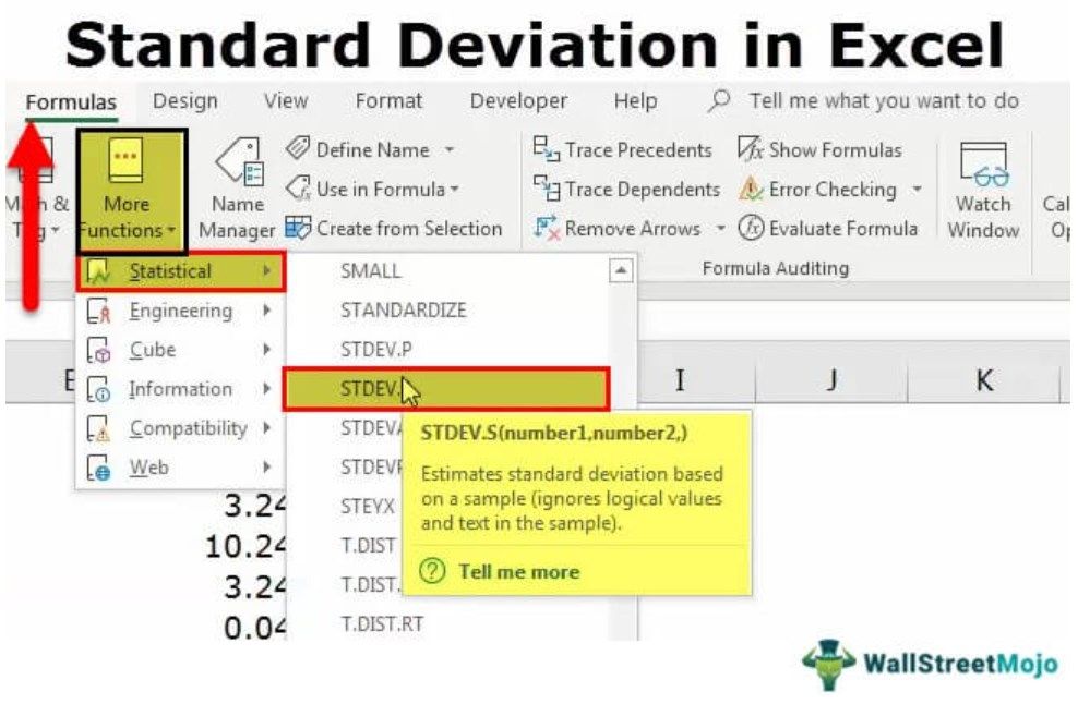 Standard Deviation in Excel