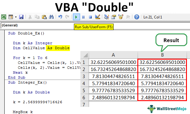 VBA Double