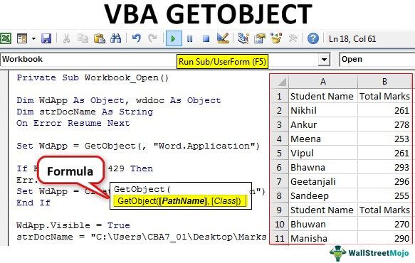 VBA GetObject