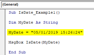 VBA IsDate Function