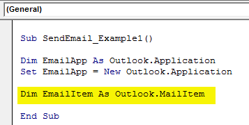VBA Send Email - Step 4