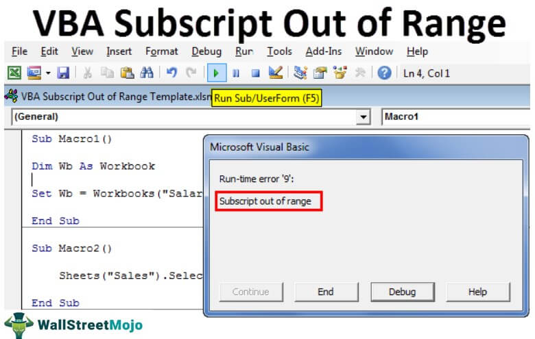 VBA Subscript Out of Range