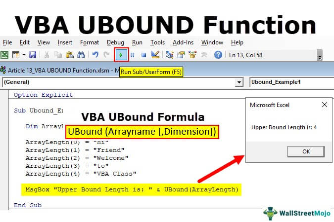 VBA UBOUND