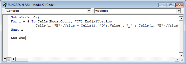 VLookup in VBA Excel Example 3-1