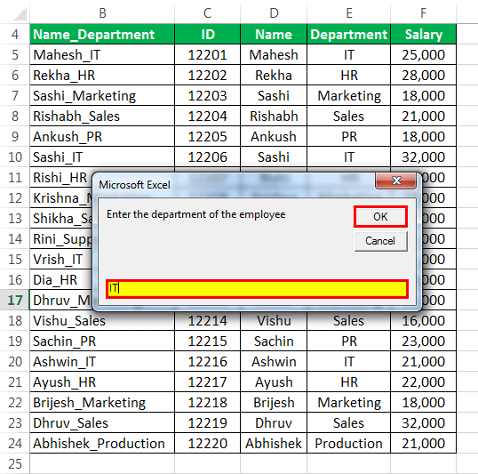 VLookup in VBA Excel Example 3-6