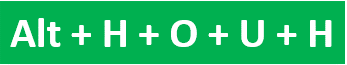 shortcut key to unhide sheets